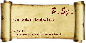 Passeka Szabolcs névjegykártya